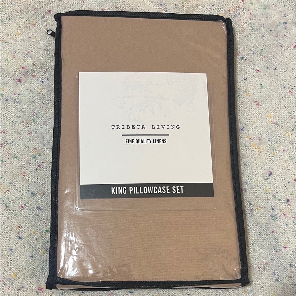 Tan King Pillowcase Set